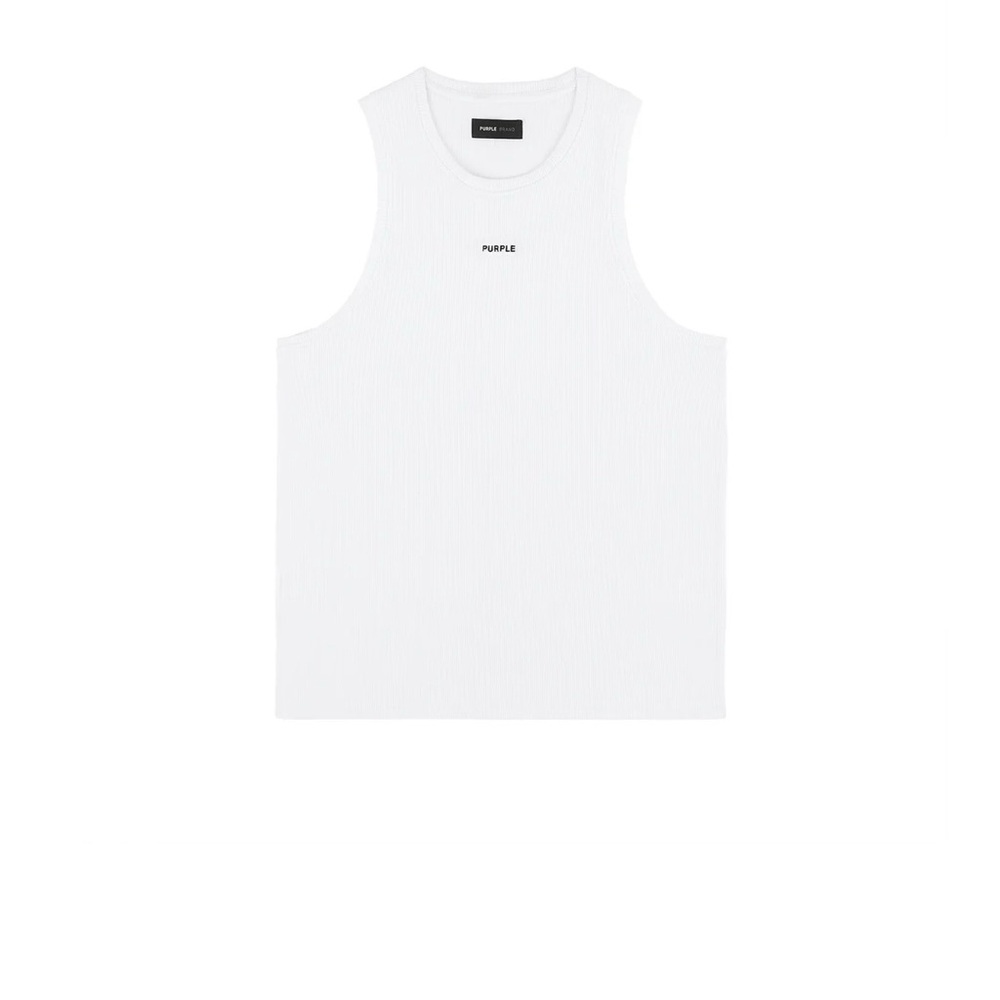 White Ribbed Tank Top - Picture 4 of 4